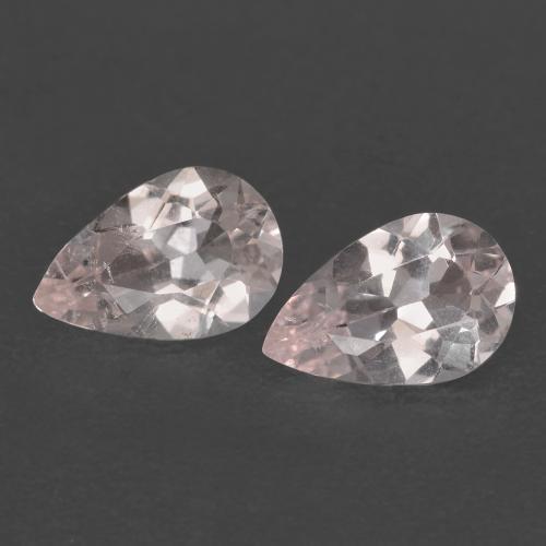Pedras preciosas de morganita rosa natural de 1,28 ct, formato de pêra, VS