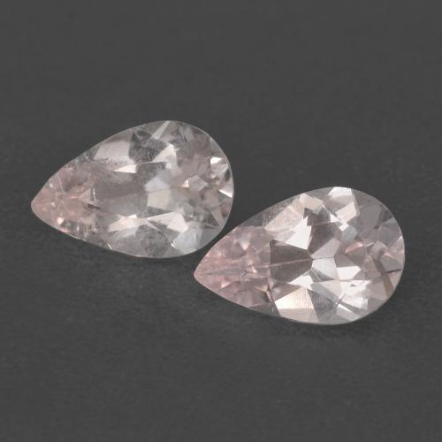 Pedras preciosas de morganita rosa natural de 1,28 ct, formato de pêra, VS