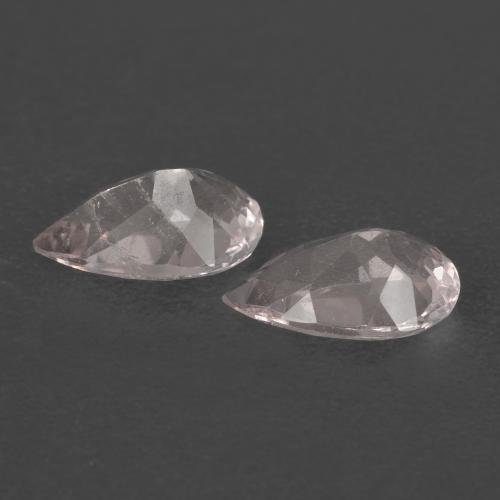 Pedras preciosas de morganita rosa natural de 1,28 ct, formato de pêra, VS