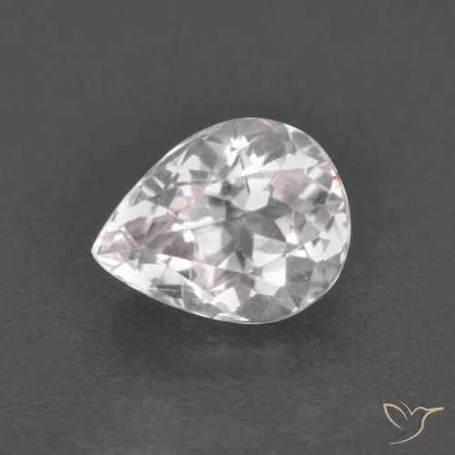 1.11ct Natural Luz rosa Morganita, Formato de pêra, VS