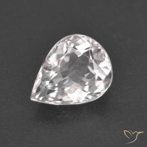 1.18ct Natural Luz rosa Morganita, Formato de pêra, VS