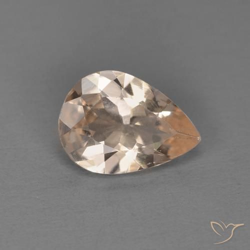 0.72ct Natural rosa médio Morganita, Formato de pêra, VS