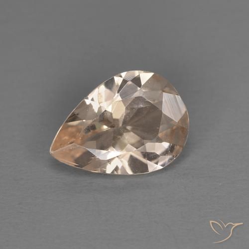 Morganita rosa médio Natural 0.72ct, Formato de pêra, VS