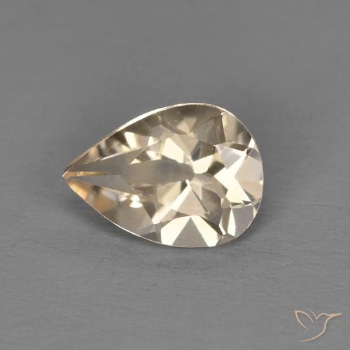 0.98ct Natural Dourado claro Morganita, Formato de pêra, VS