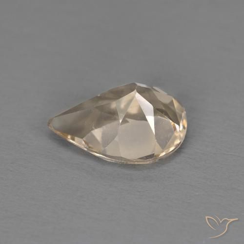 Morganita Dourado claro Natural 0.98ct, Formato de pêra, VS