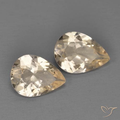 Pedras preciosas de Morganita Dourado claro natural de 1.56 ct, Formato de pêra, VS