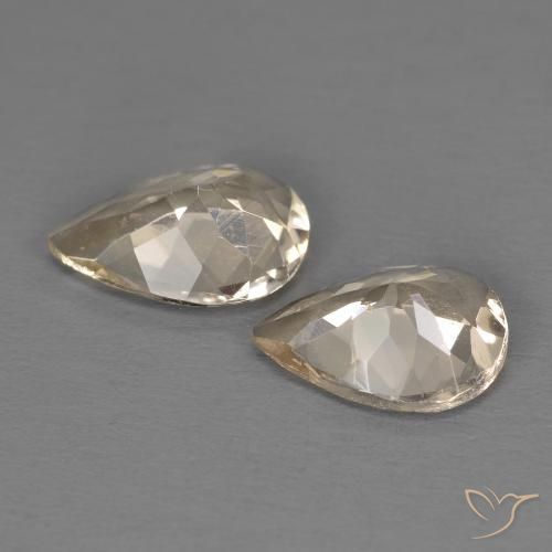 Pedras preciosas de Morganita Dourado claro natural de 1.56 ct, Formato de pêra, VS