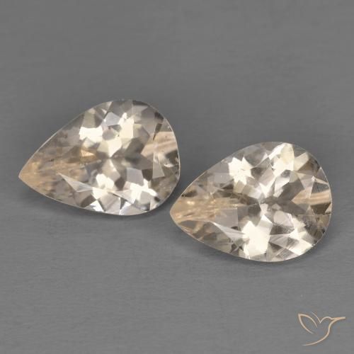 Pedras preciosas de Morganita Dourado bem claro natural de 1.74 ct, Formato de pêra, VS