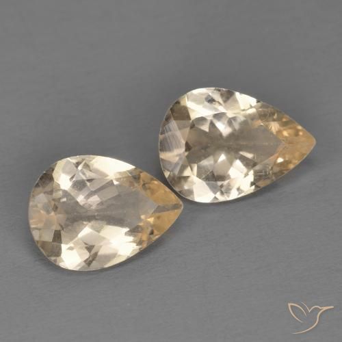 Pedras preciosas de Morganita Ouro natural de 1.63 ct, Formato de pêra, VS