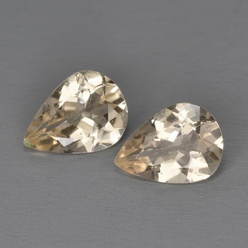 Pedras preciosas de morganita dourado natural de 1,54 ct, formato de pêra, VS