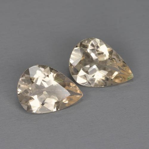Pedras preciosas de morganita dourado natural de 1,54 ct, formato de pêra, VS