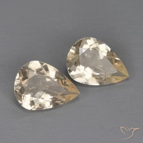 Pedras preciosas de Morganita Dourado claro natural de 1.77 ct, Formato de pêra, VS