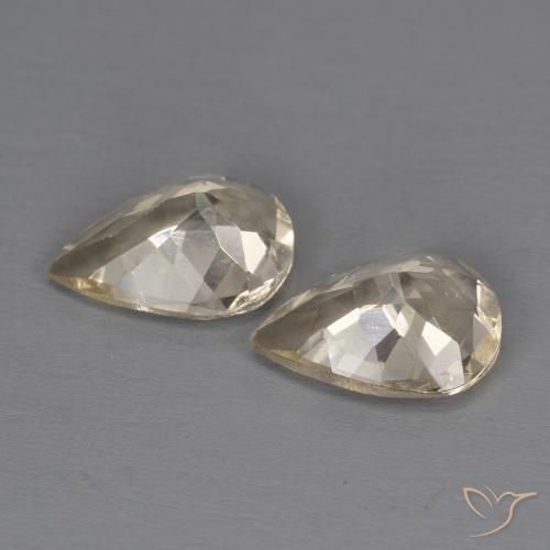 Pedras preciosas de Morganita Dourado claro natural de 1.77 ct, Formato de pêra, VS