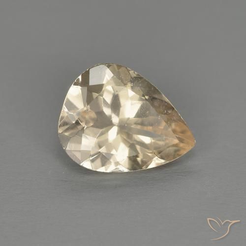 Morganita Dourado claro Natural 0.82ct, Formato de pêra, VS-SI
