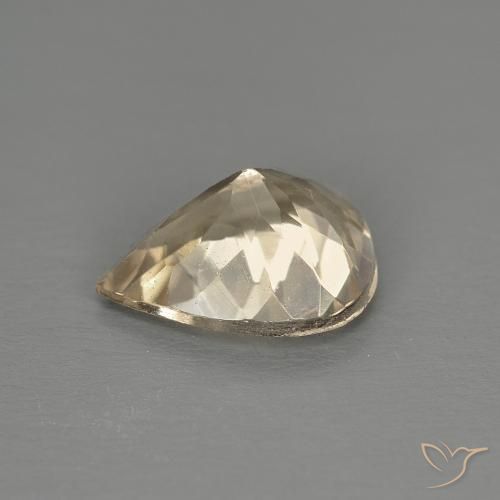Morganita Dourado claro Natural 0.82ct, Formato de pêra, VS-SI