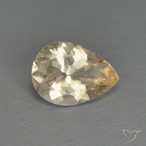 Morganita Dourado claro Natural 0.86ct, Formato de pêra, VS