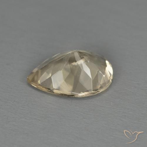 Morganita Dourado claro Natural 0.86ct, Formato de pêra, VS