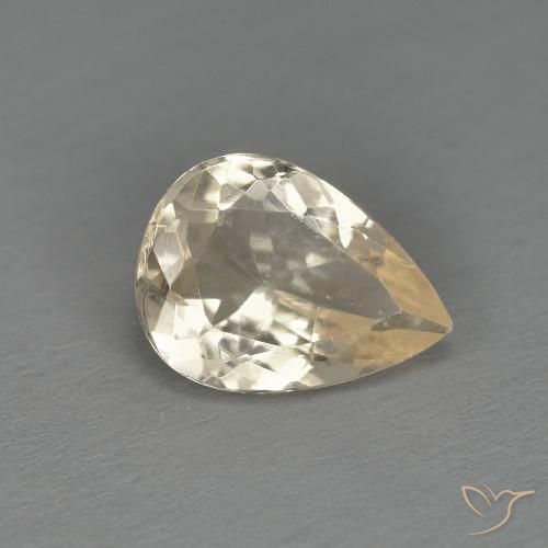 Morganita Dourado claro Natural 1.00ct, Formato de pêra, VS