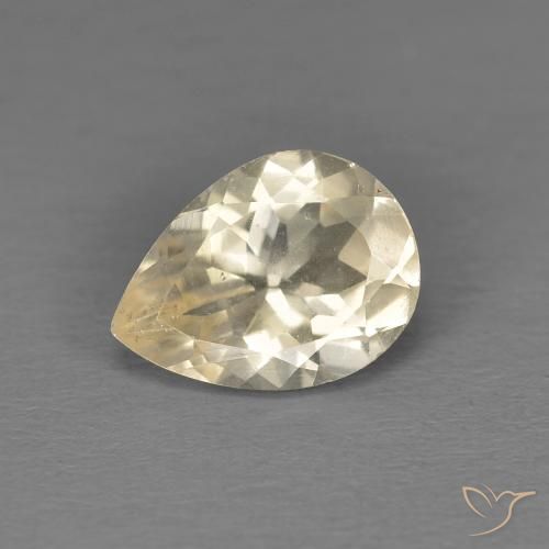 0.83ct Natural Dourado claro Morganita, Formato de pêra, VS