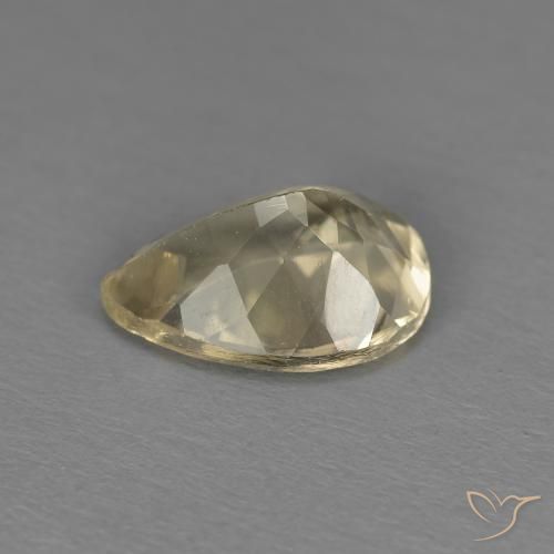 Morganita Dourado claro Natural 0.99ct, Formato de pêra, VS