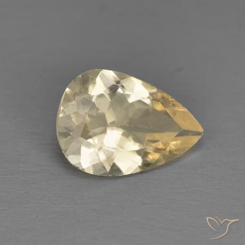 Morganita Dourado claro Natural 0.90ct, Formato de pêra, VS