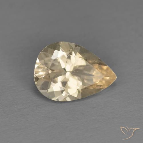Morganita Dourado claro Natural 0.85ct, Formato de pêra, VS