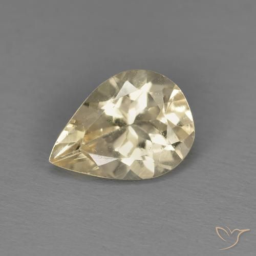 0.89ct Natural Dourado claro Morganita, Formato de pêra, VS