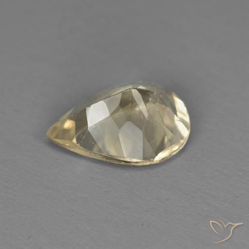 Morganita Dourado claro Natural 0.89ct, Formato de pêra, VS