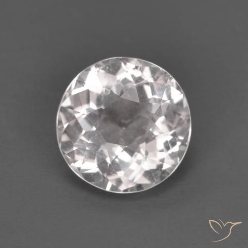 1.28ct Natural Luz rosa Morganita, Redondo, VVS-VS