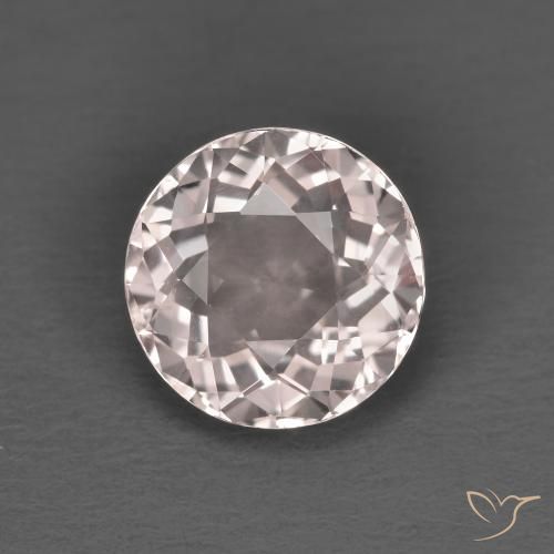 1.44ct Natural Luz rosa Morganita, Redondo, VVS-VS
