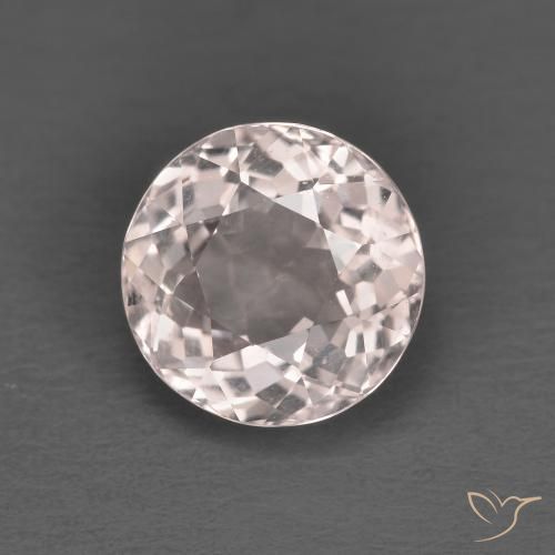 Morganita rosa natural 1,82ct, corte redondo, VVS-VS