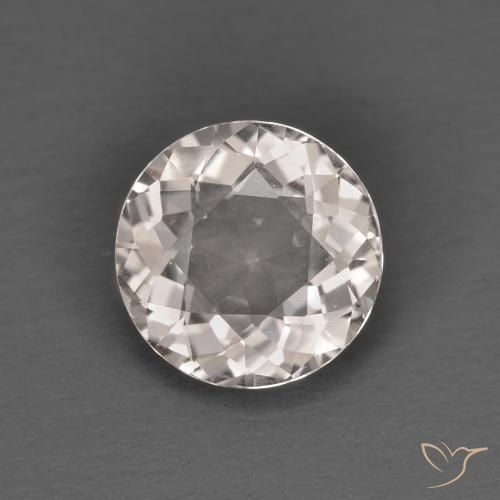 1.28ct Natural Rosa salmão Morganita, Redondo, VVS-VS