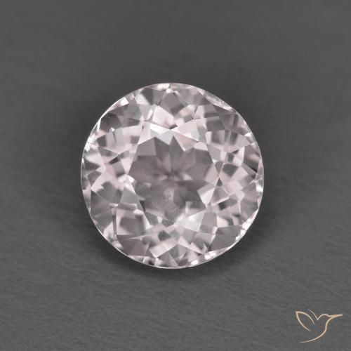1.28ct Natural Luz rosa Morganita, Redondo, VVS-VS