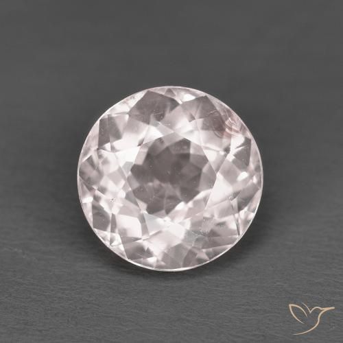 1.38ct Natural Luz rosa Morganita, Redondo, VS
