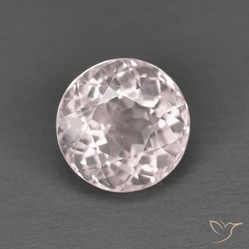Morganita rosa natural 1,63ct, corte redondo, VS