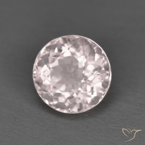 Morganita rosa natural 1,63ct, corte redondo, VS