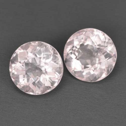 Pedras preciosas de morganita rosa natural de 2,64 ct, corte redondo, VVS-VS