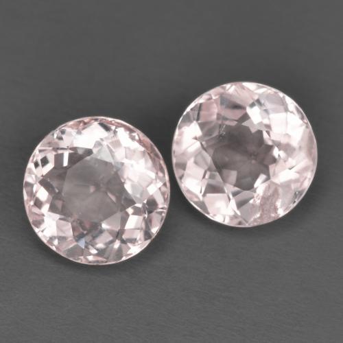 Pedras preciosas de morganita rosa natural de 2,29 ct, corte redondo, VS