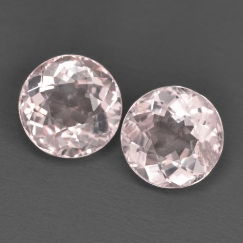 Pedras preciosas de morganita rosa natural de 2,29 ct, corte redondo, VS