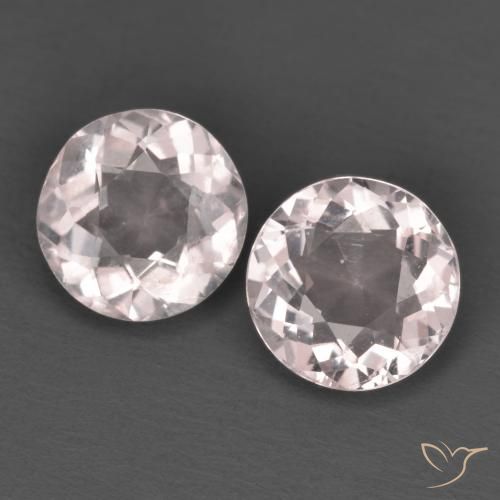 Pedras preciosas de morganita rosa natural de 2,19 ct, corte redondo, VS