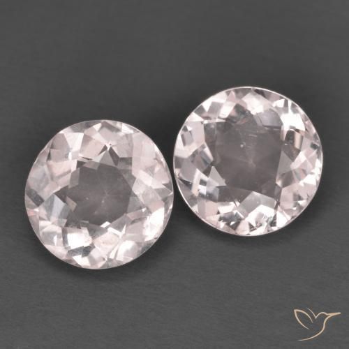 Pedras preciosas de morganita rosa natural de 2,19 ct, corte redondo, VS