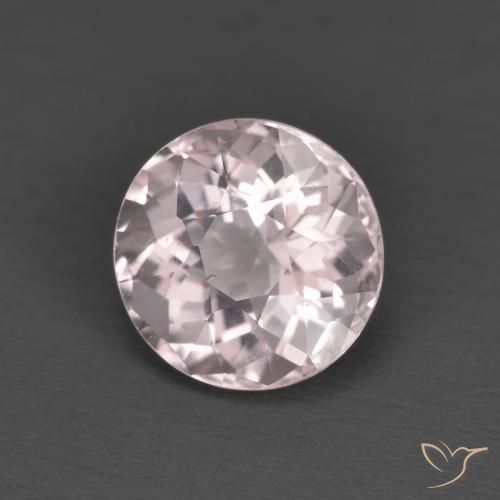 Morganita Rosa Rosa bem claro Natural 1.73ct, Redondo, VVS-VS