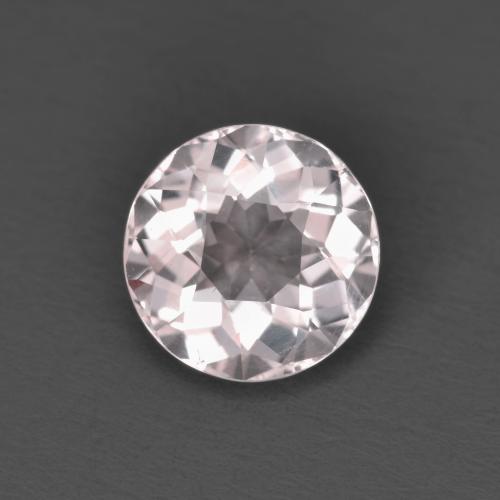Morganita rosa flamingo natural 1,33ct, corte redondo, VVS-VS