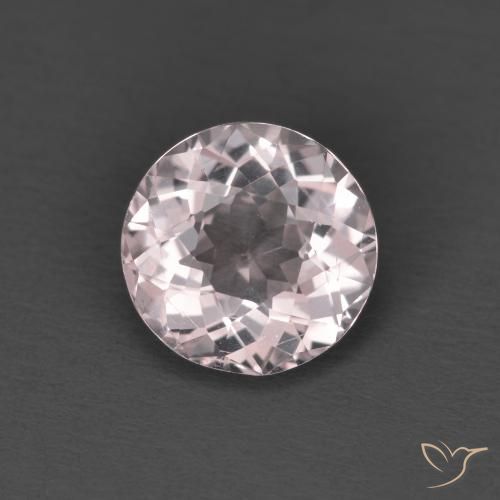 1.24ct Natural Luz rosa Morganita, Redondo, VS