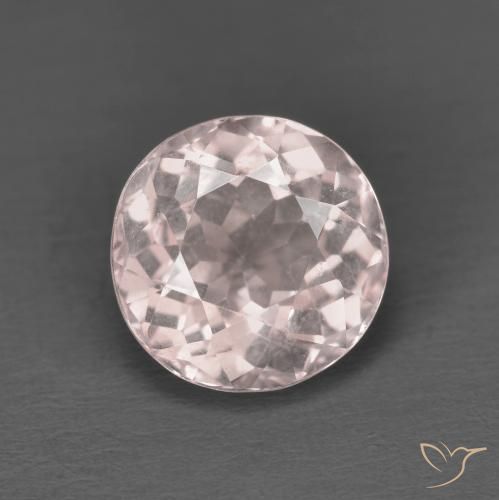 1.59ct Natural Luz rosa Morganita, Redondo, VS