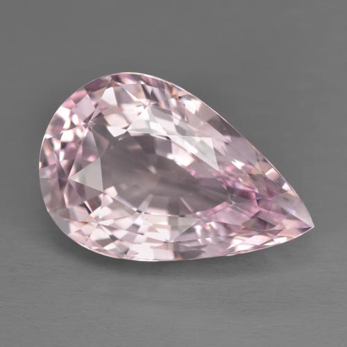 Morganita rosa natural 11,77ct, formato de pêra, VVS