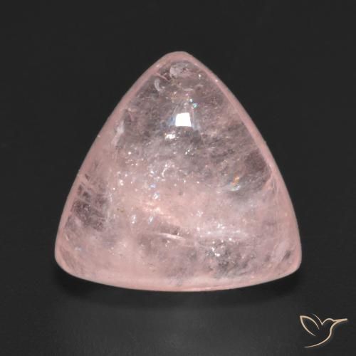 4.53ct Natural Coral Rosa Morganita, Trilhão, Translúcido