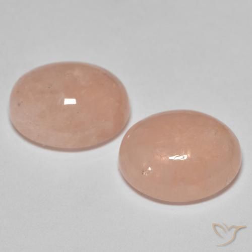 Pedras preciosas de Morganita Rosa salmão natural de 10.68 ct, oval, Translúcido