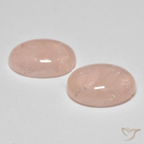 Pedras preciosas de Morganita rosa médio natural de 10.79 ct, oval, Translúcido