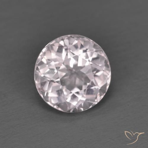 1.34ct Natural Rosa Rosa bem claro Morganita, Redondo, VVS-VS